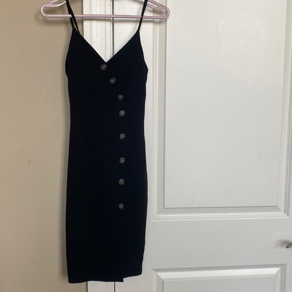 Black Dress with Buttons